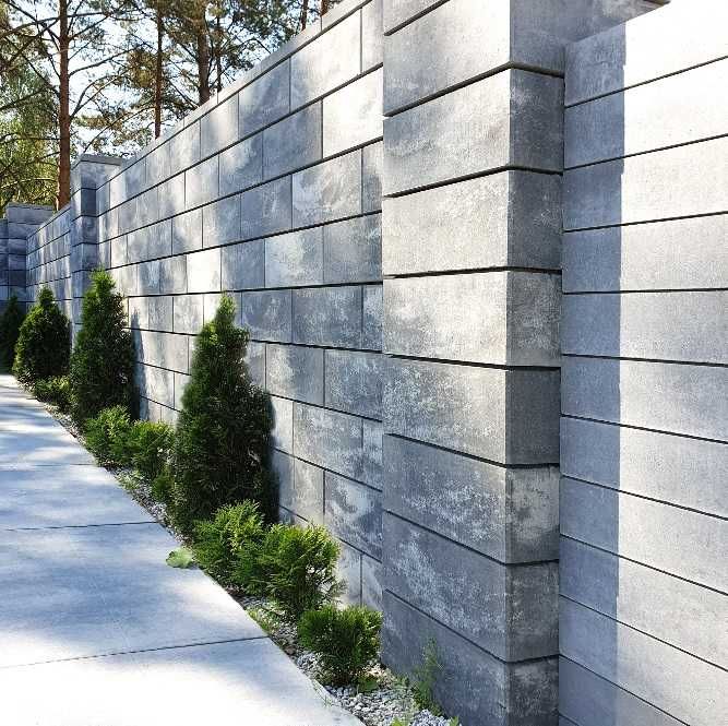 Bloczki na Ogrodzenie betonowe KOST-BET ROYAL Płot betonowy MUR murek