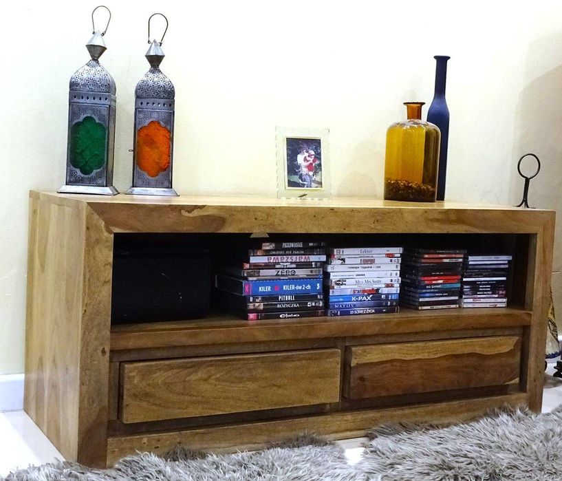 Szafka RTV / niska komoda z drewna egzotycznego AlmiDecor