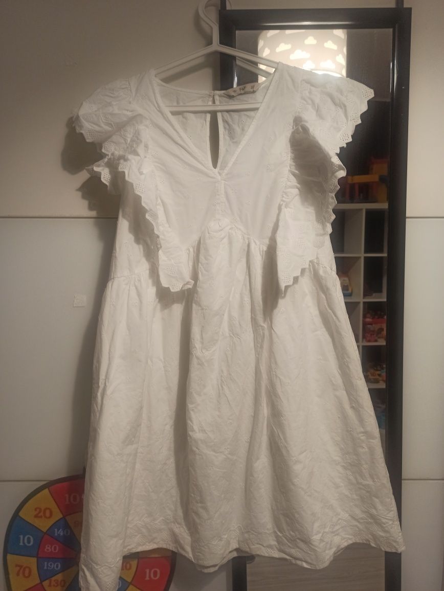 sukienka babydoll ażurowa F&F r.40 bawełna