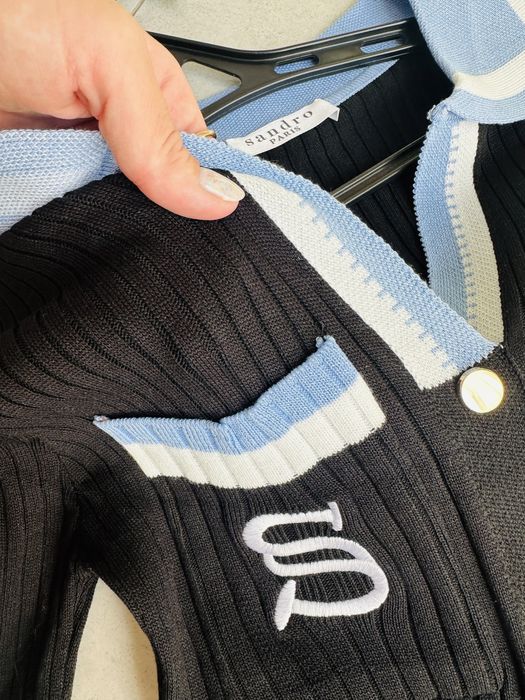 Сукня Sandro Paris чорна нова з комірцем , довга сукня