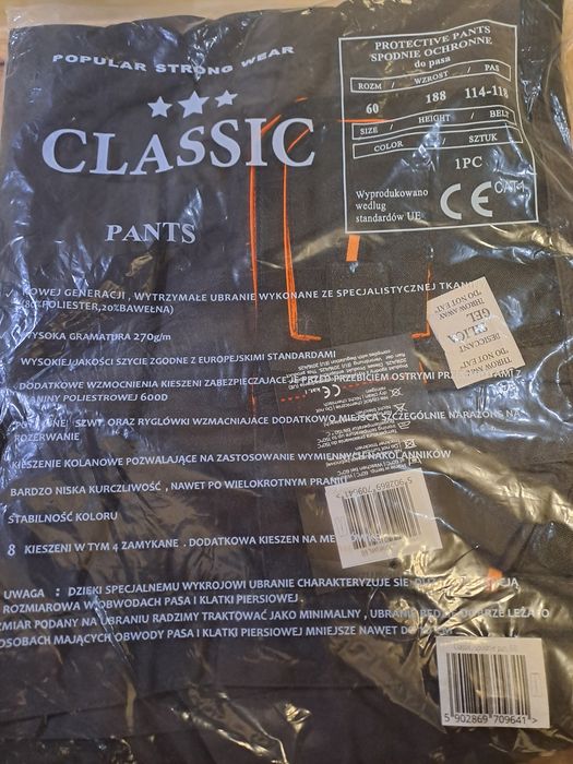 Komplet odzieży roboczej Classic rozmiar 60