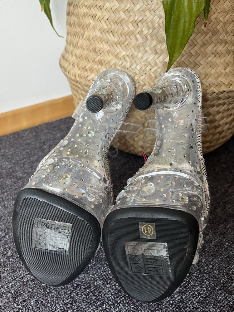 Szpilki Pole Dance szklanki transparent diamenty 41 Roxie Luve