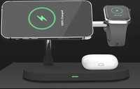 зарядное устройство 3 в 1 для airpods applewatch iphone беспроводное