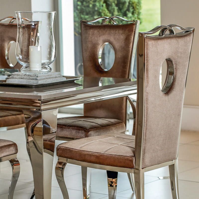 Krzesło glamour Luxury Brown nowoczesne krzesło tapicerowane