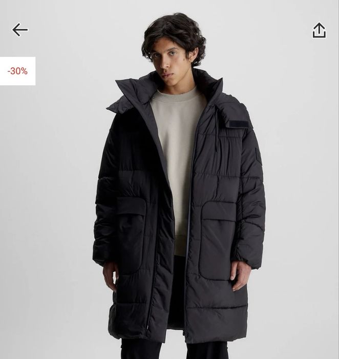 47 Calvin Klein Jeans чоловіча чорна куртка пуховик xl xxl, оригінал