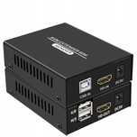 Przedłużacz KVM XYKJOBC przez Cat5e Cat6 1080P HDMI USB KVM, 60m