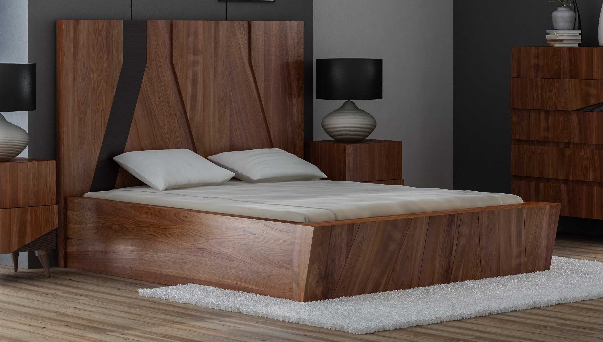 Nowe Łóżko Abura drewniane ze stelażem 160x200 wysyłka