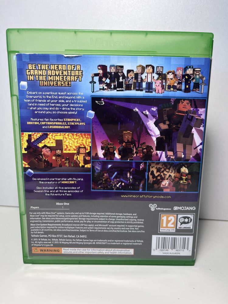 Minecraft Story Mode Complete Adventure Xbox One