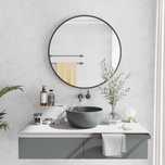 Dripex Okrągłe lustro ścienne 40 cm z aluminiową ramą