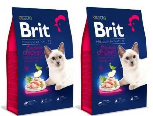 BRIT Dry Premium Sterilized z kurczakiem karma dla kotów 1,5 kg x 2