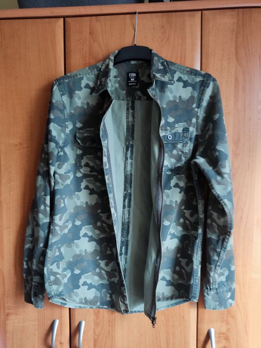 Męska bluza koszula moro z długim rękawem, New Yorker, rozmiar S