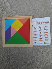 Drewniane puzzle tangram