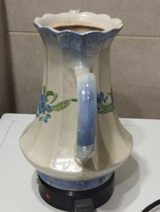 Срочно ! Винтаж, Керамический электрочайник, ручная роспись