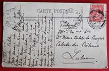 Rainha D Amélia 1915 postal a D Carlota de Campos, raro