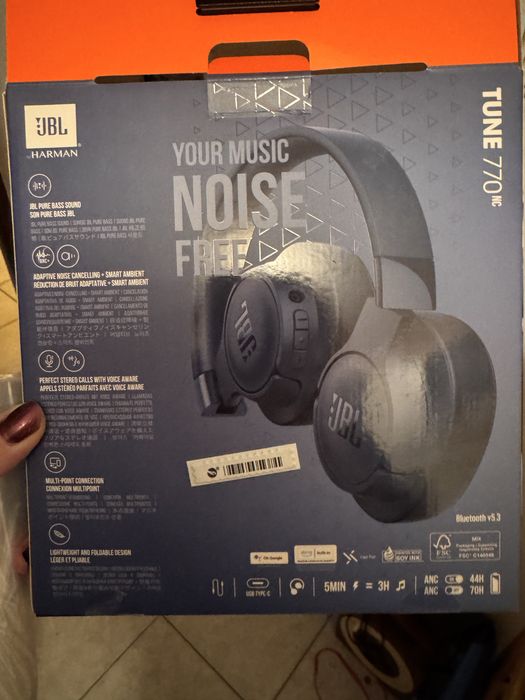 Słuchawki JBL Tune 770NC Niebieskie bezprzewodowe