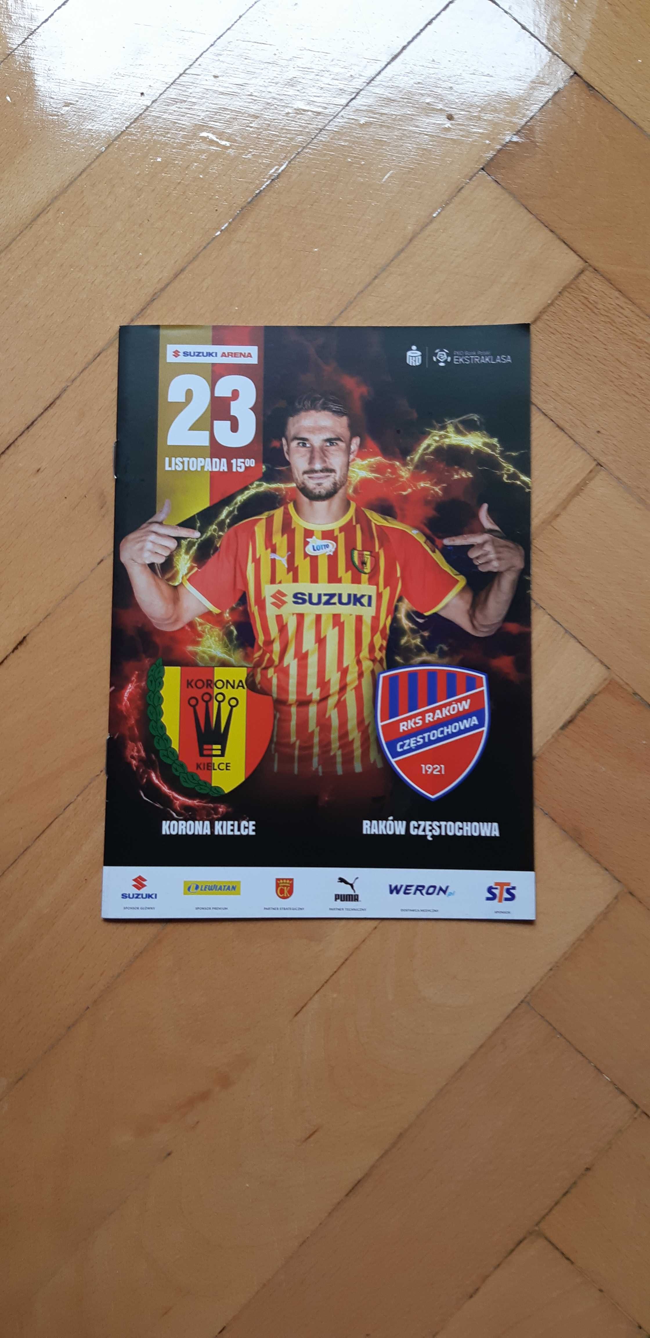 program z meczu Korona Kielce - RKS Raków Częstochowa 23 listopad 2019