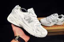 Женские Кроссовки New Balance Белые Кожаные Кроссовки Нью Баланс