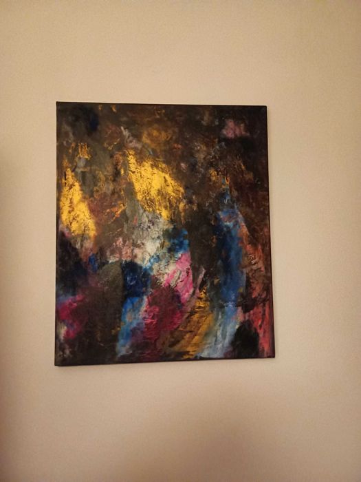 Tela pintada com os dedos