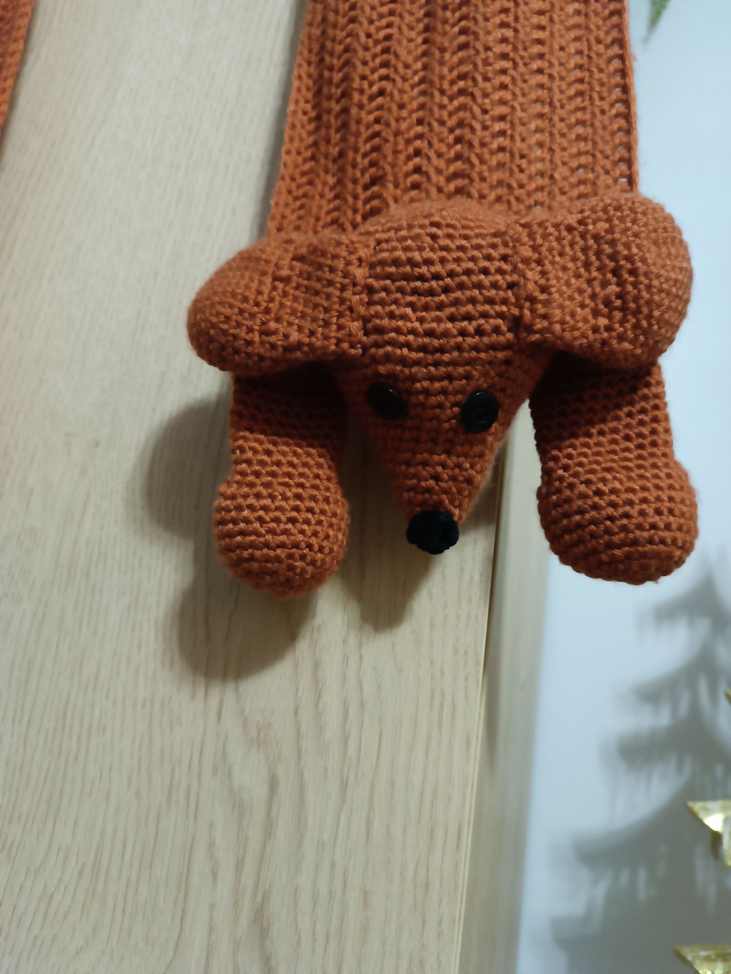 Szal szalik jamnik crochet