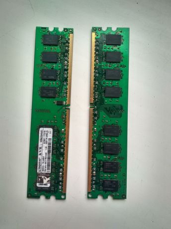 Озу ддр 2. 2 плашки по 2 гб KINGSTON RAM 4gb DDR2