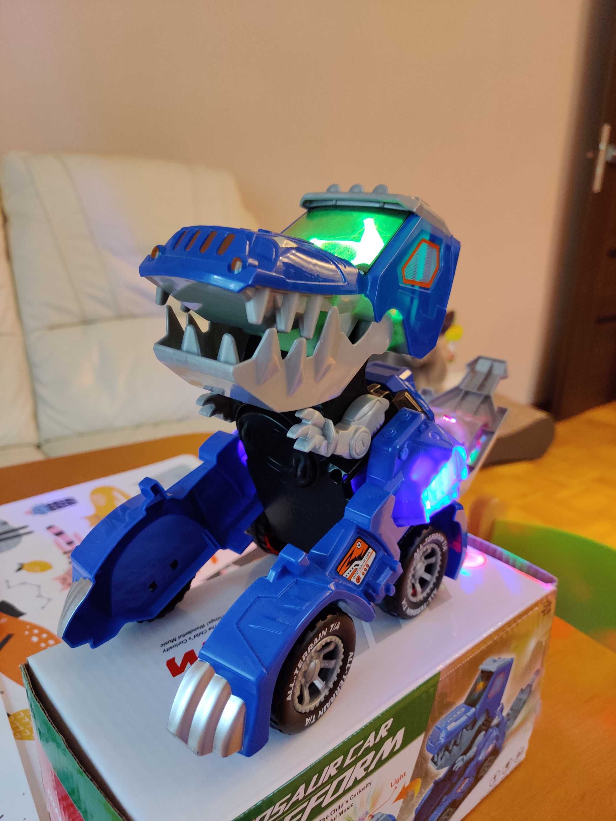 Samochód Transformers Dinozaur, jeździ, dźwięk, światła