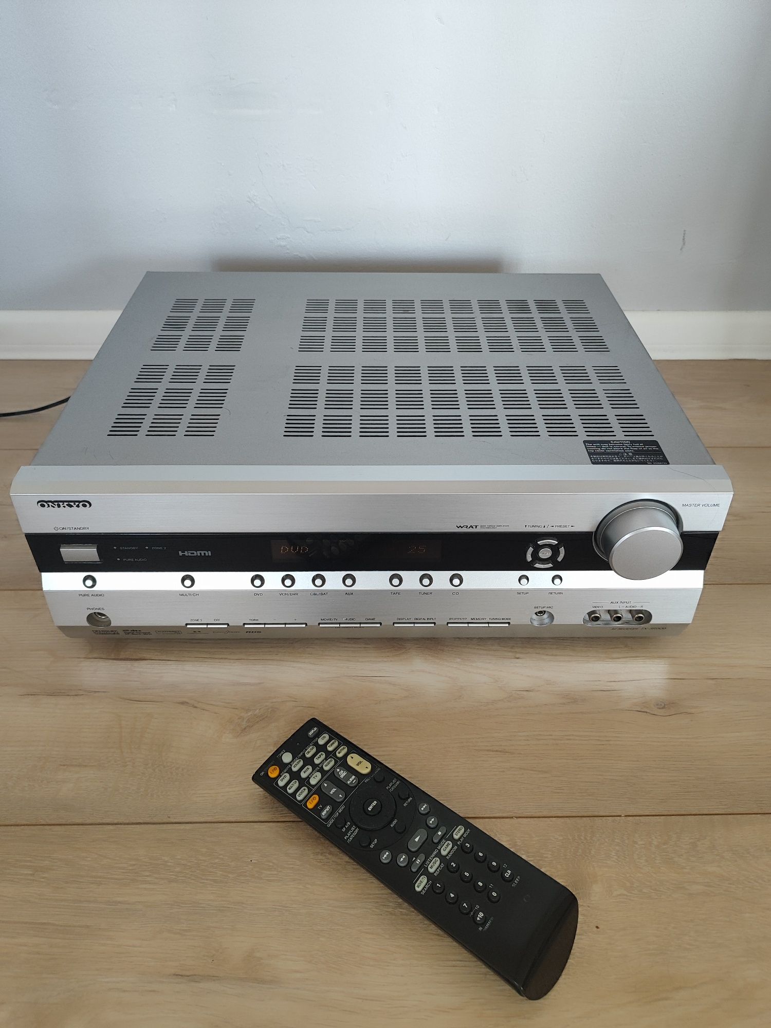 Amplituner ONKYO TX-SR506 7x130W DTS HDMI Pilot Wzmacniacz Srebrny
