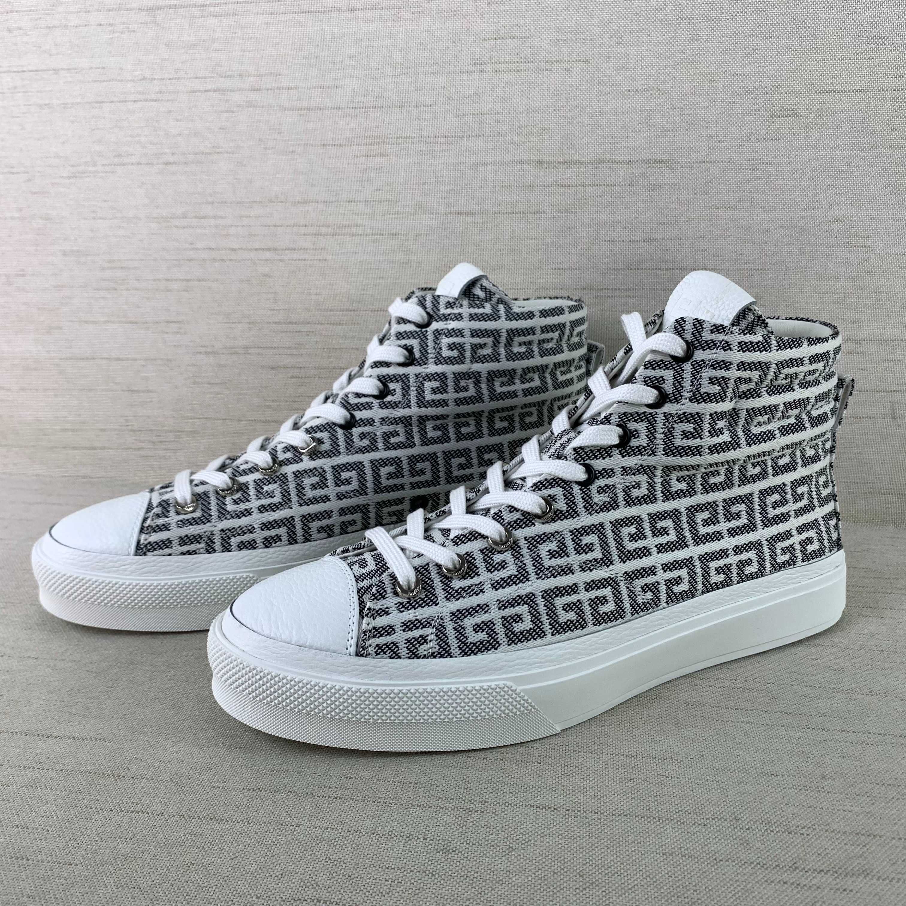 Кеды Givenchy White City 4g Canvas High-top Sneakers Живанши