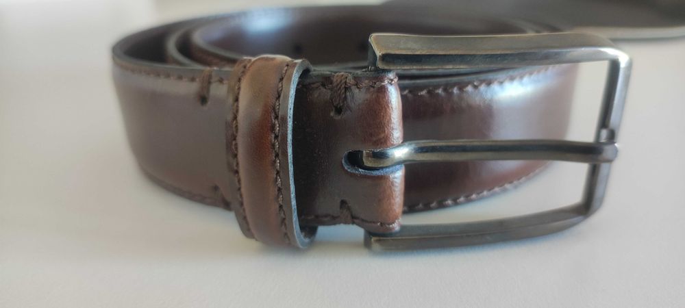 Cinto castanho escuro homem - 90cm - Zara