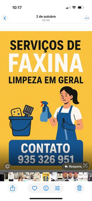 Ofereço meus serviços para limpezas em geral