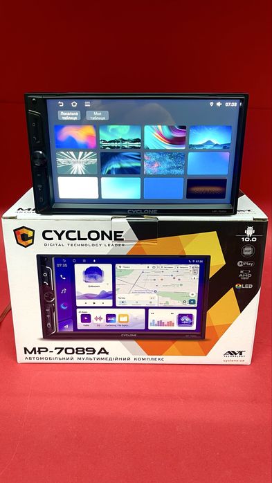 Магнітола Cyclone 7089A-2DIN з GPS, BT, CarPlay, WIFI, DSP, QLED