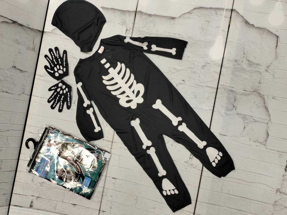 Хеловін хелоуїн скелет череп дракула накидка костюм монстр 1-15 років