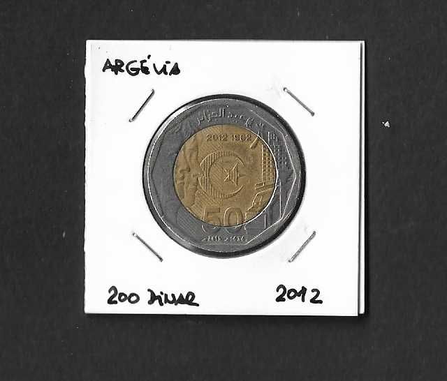 Moeda de 200 Dinars. Argélia 2012