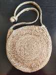 Bolsa redonda de palha