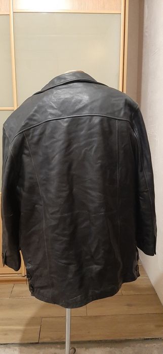 Мужская зимняя натуральная кожанная куртка. XXXXL