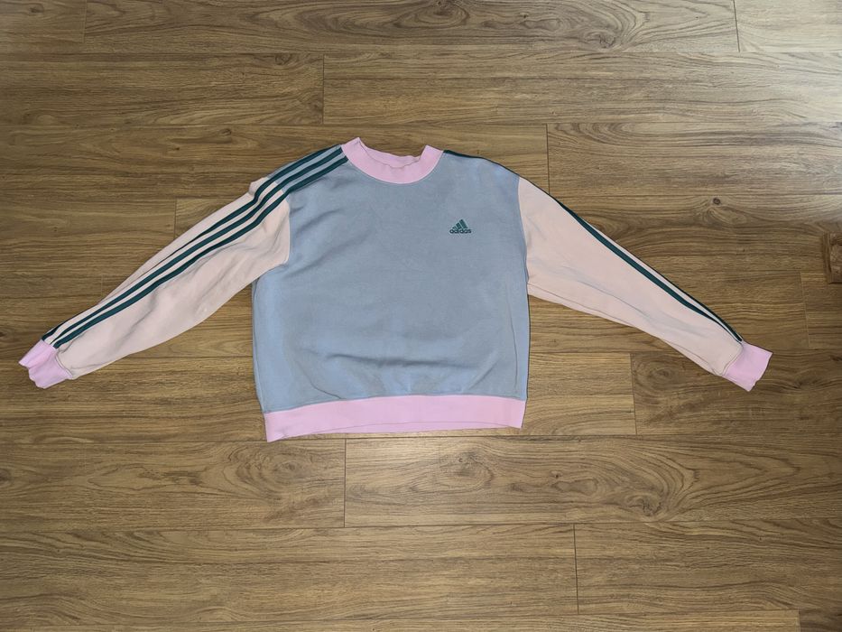 Bluza damska Adidas błękitno-kremowa