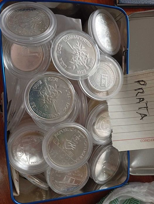 Moedas em prata coleção