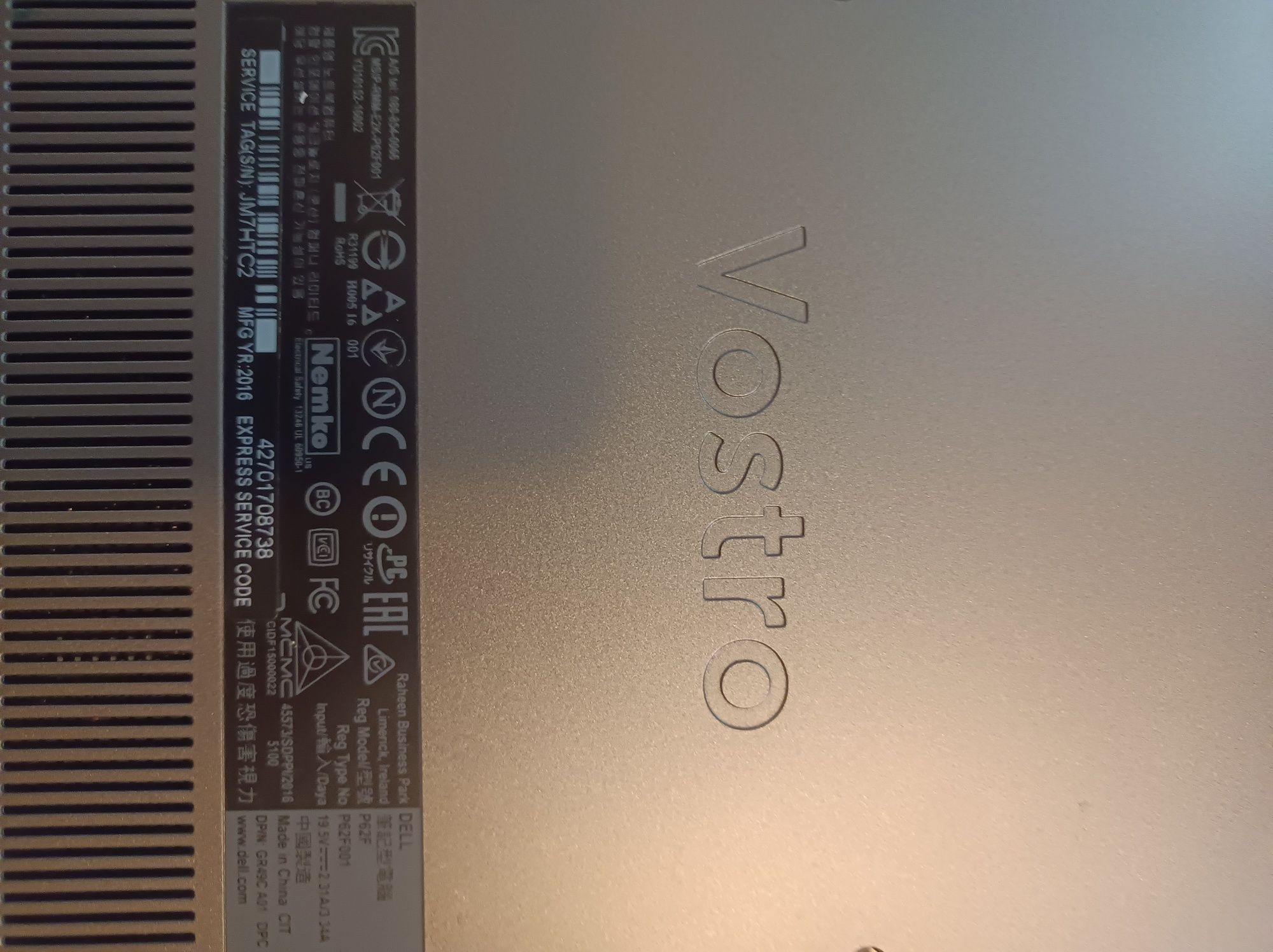 Notebook DELL Vostro 5568