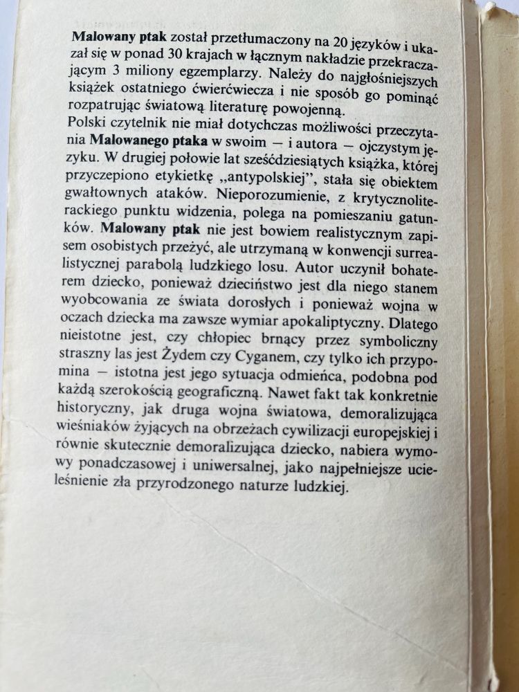 Malowany ptak Jerzy Kosiński
