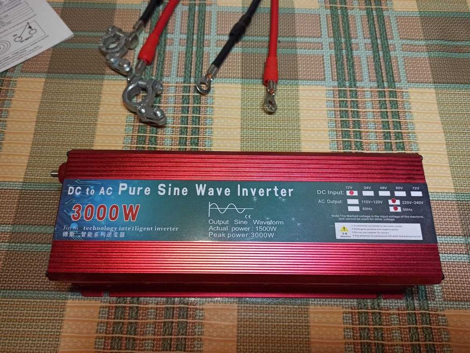 Інвертор Pure Sine Wave Inverter 12-220В 3000 Вт