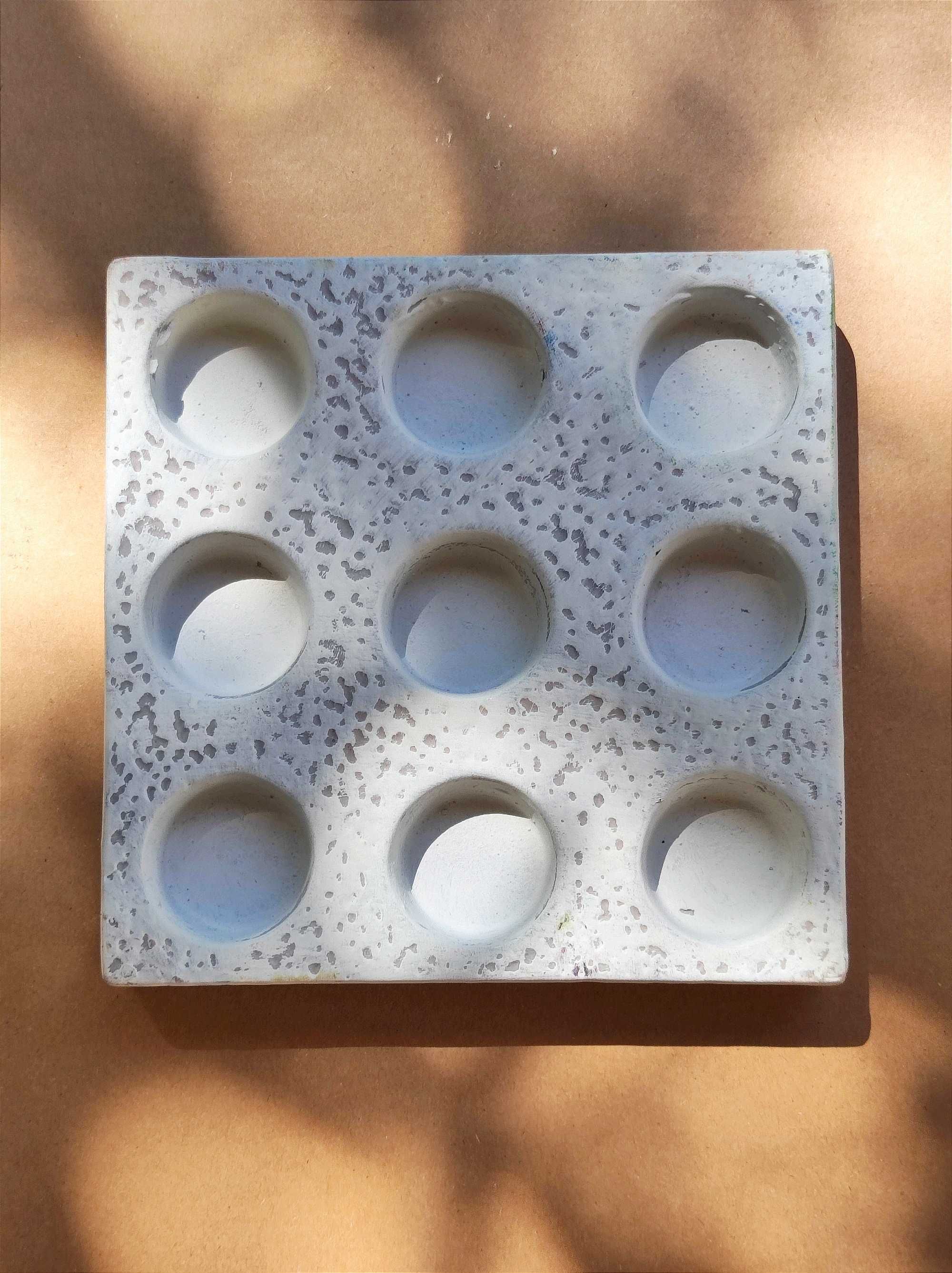 Base / suporte 9 velas cerâmica