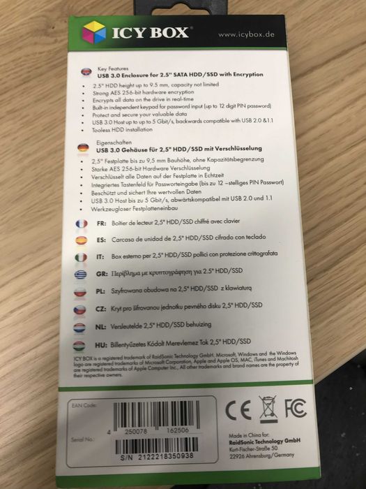 Zewnętrzna obudowa USB 3.0 do dysków SATA 2,5 HDD/SSD