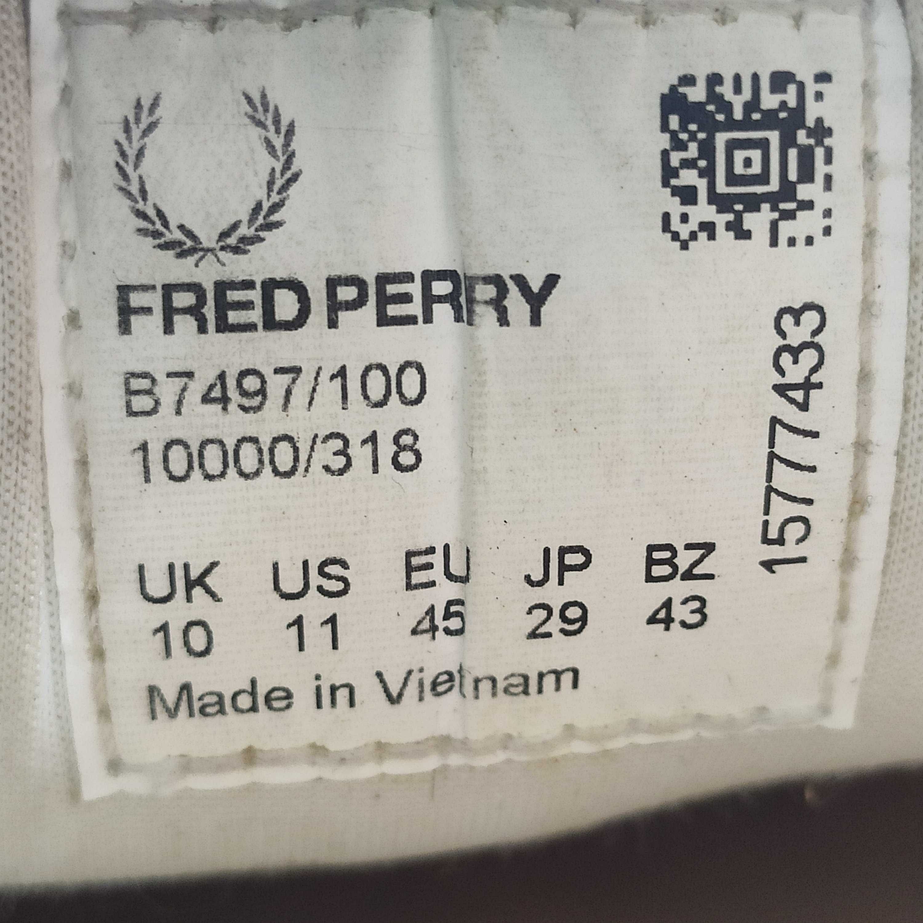 Кеды Fred Perry. Кожа. Размер 45