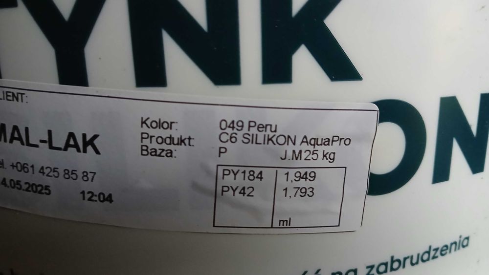 Tynk silikonowy Kleib C6 kolor peru 049