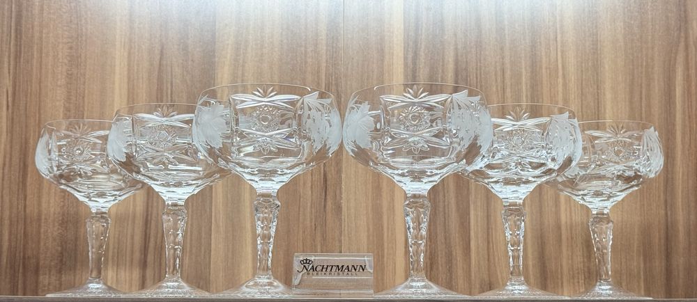 Хрустальные креманки шампанки Nachtmann серия Traube (виноград) GDR