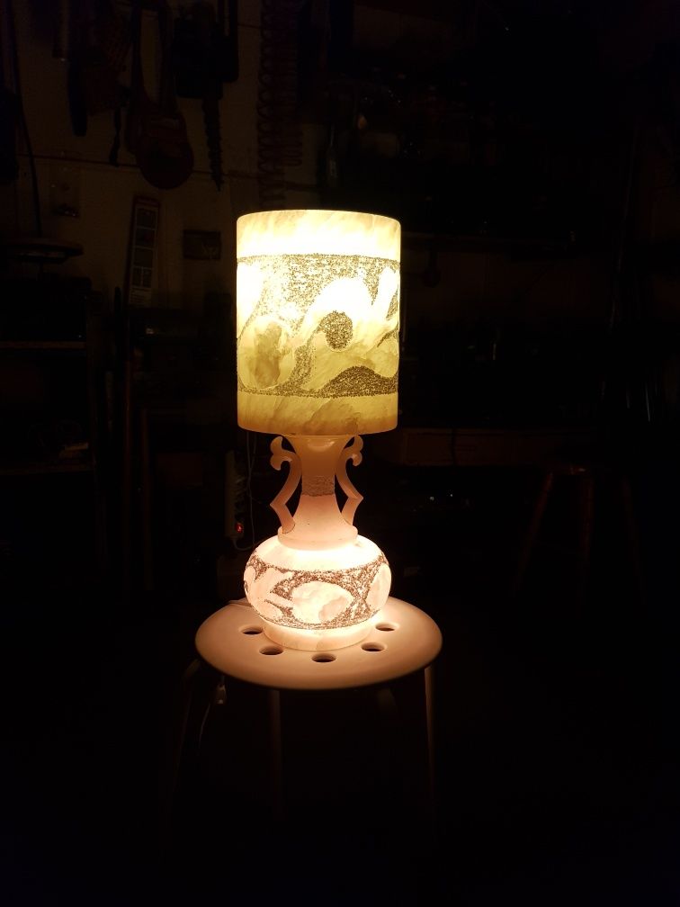Lampa z marmuru antyk Art-deco