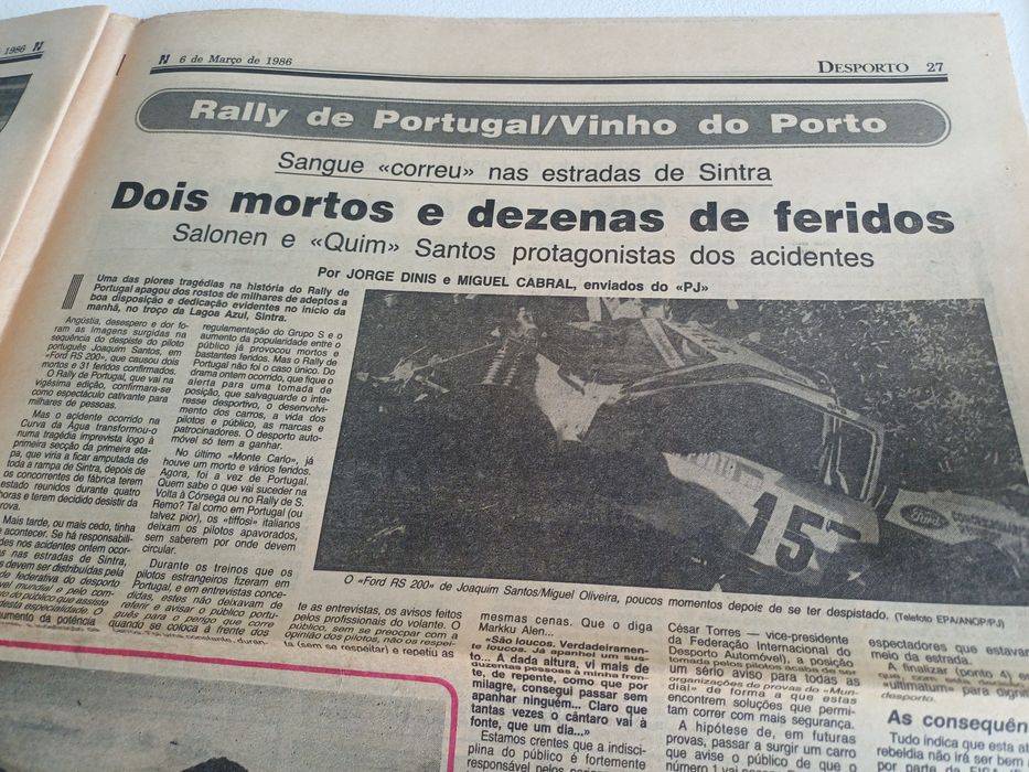 Lote de Jornais- RALLY DE PORTUGAL
