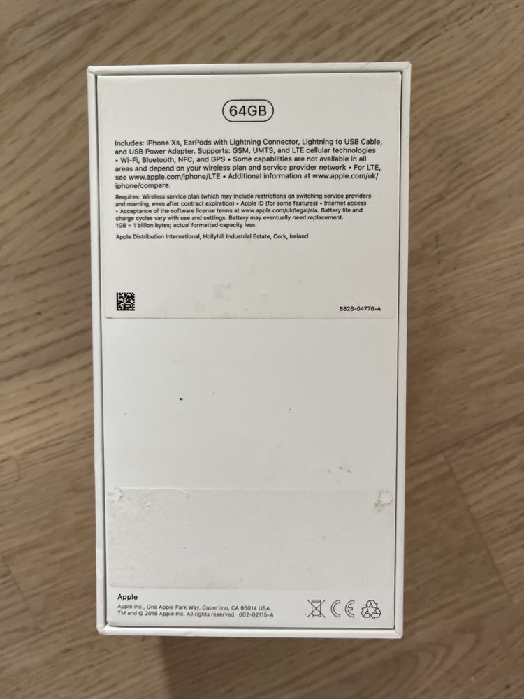 Pudelko iphone xs puste