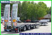 LAWETA ład. 54 T, rozciągana 18,6 m, najazdy HYDRULICZNE 3,0 M !!!  GOTOWA / PLAC !!! Balkon 3,75 + pokład 9,30 +5,0 m, oś skrętna, PTO !!