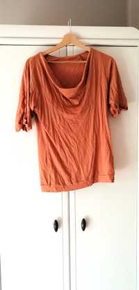 bigstar miedziana pomarańczowa bluzka t-shirt z rękawem 38M 40L pastel