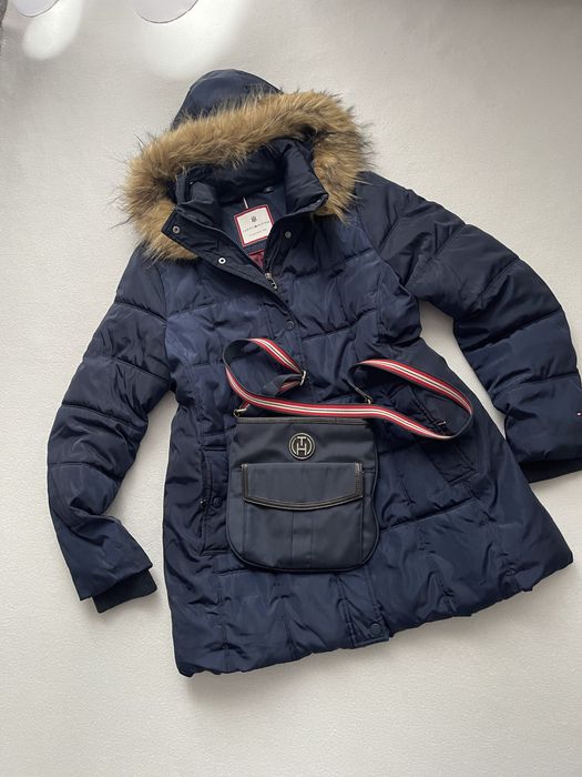 Tommy Hilfiger Винтажный теплый пуховик+сумка в подарок!